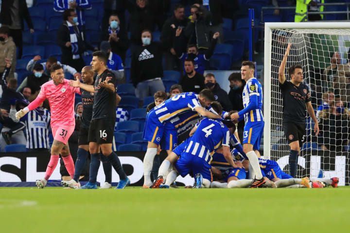 Brighton đánh bại Man City lần đầu tiên tại Premier League khi hai câu lạc bộ gặp nhau lần cuối